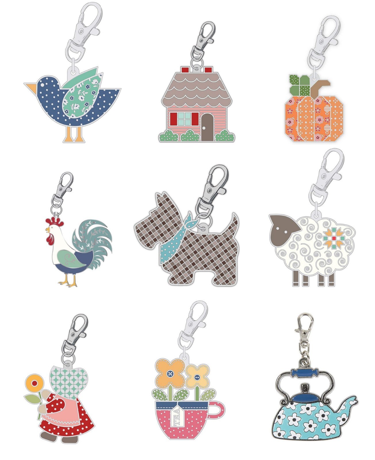 Lori Holt Enamel Happy Charms, You Choose, First Listing