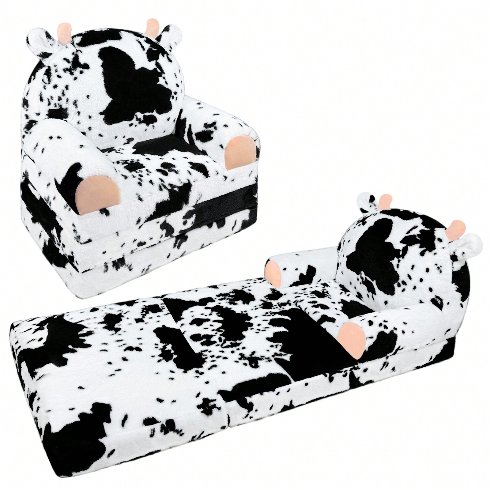 Toddler Chair Plush With Removable Cover, Kids Sofa Bed To Lounger, Comfy-FGQA