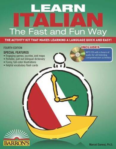 Learn Italian the Fast and Fun Way with MP3 CD: The Activity Kit That Mak - GOOD