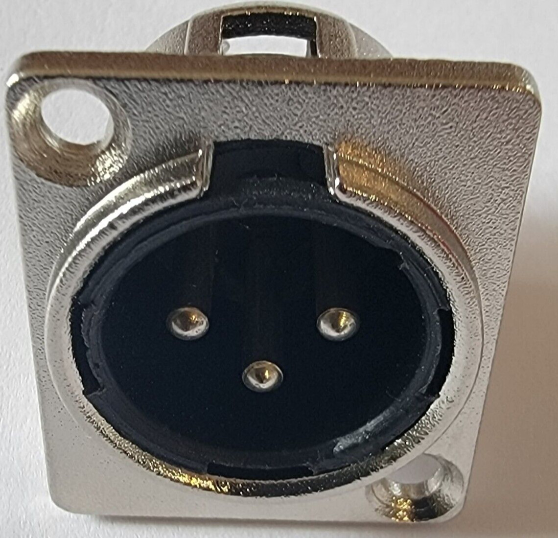 SAPT51 XLR 3 Prong Male Nickel Panel Mountable with Solder Connectors and Ground