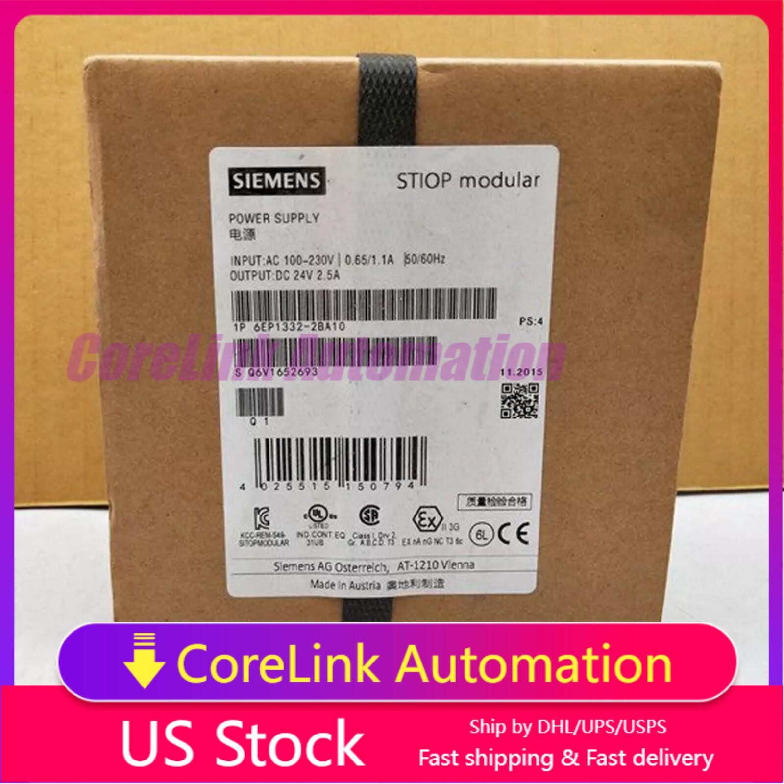 New Siemens 6EP1332-2BA10 SITOP 60 W Stabilized Power Supply 6EP1 332-2BA10