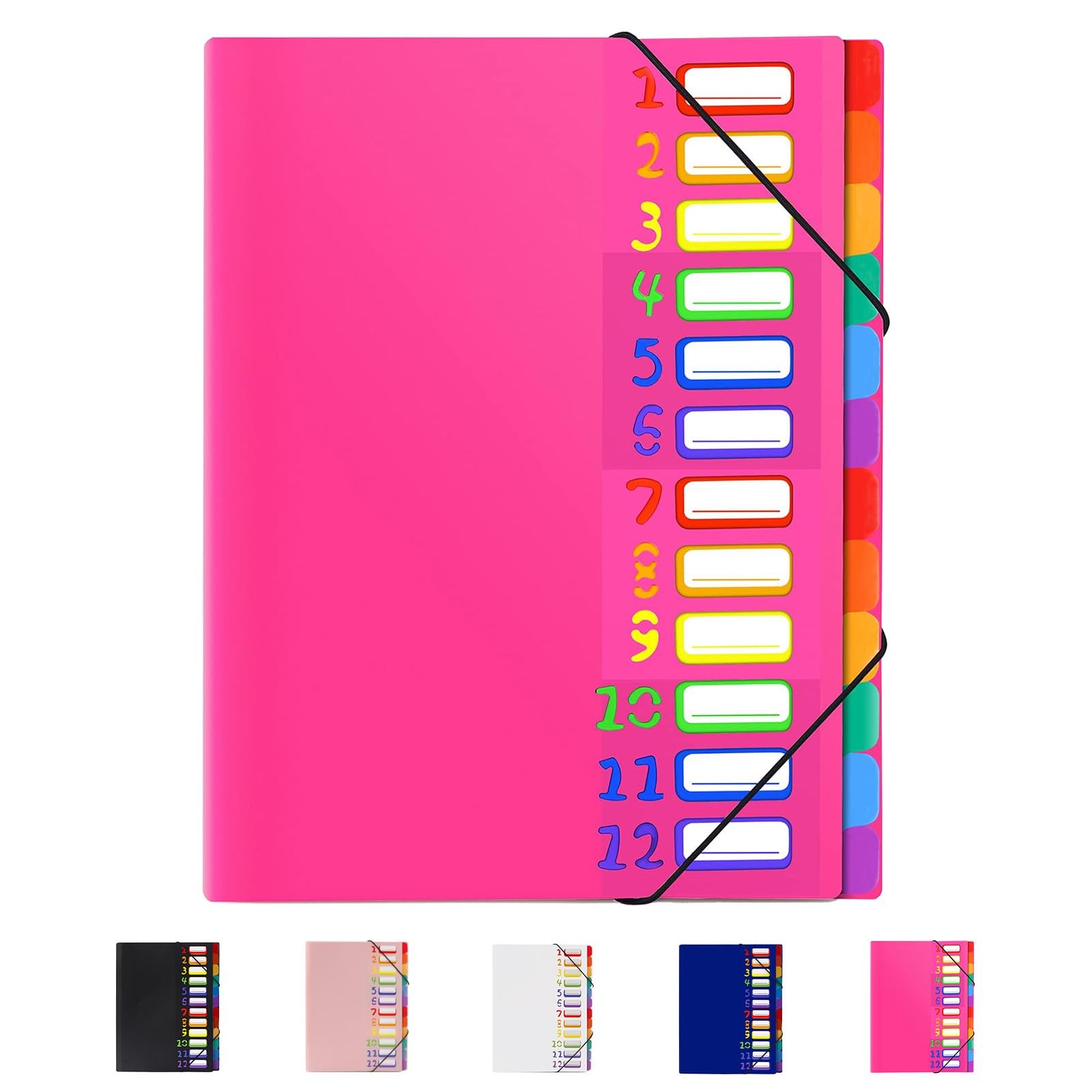 24 Pockets File Folder Organizer,Accordion File Organizer,A4 Letter Size,Rain...