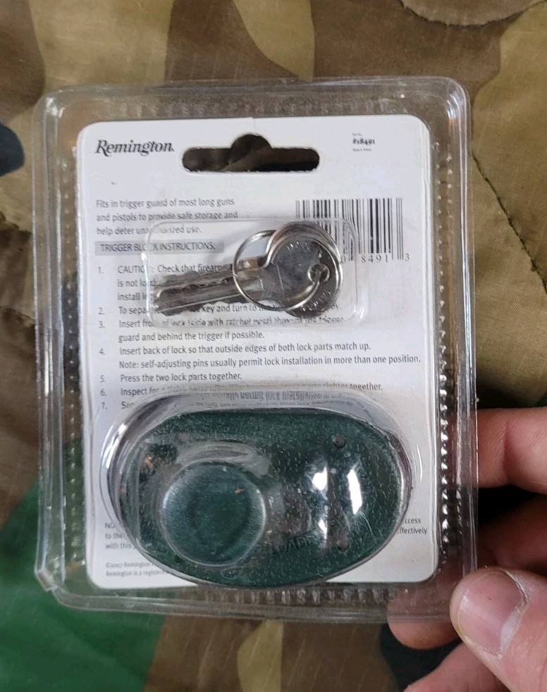 Remington Trigger Block Sealed With Keys Green