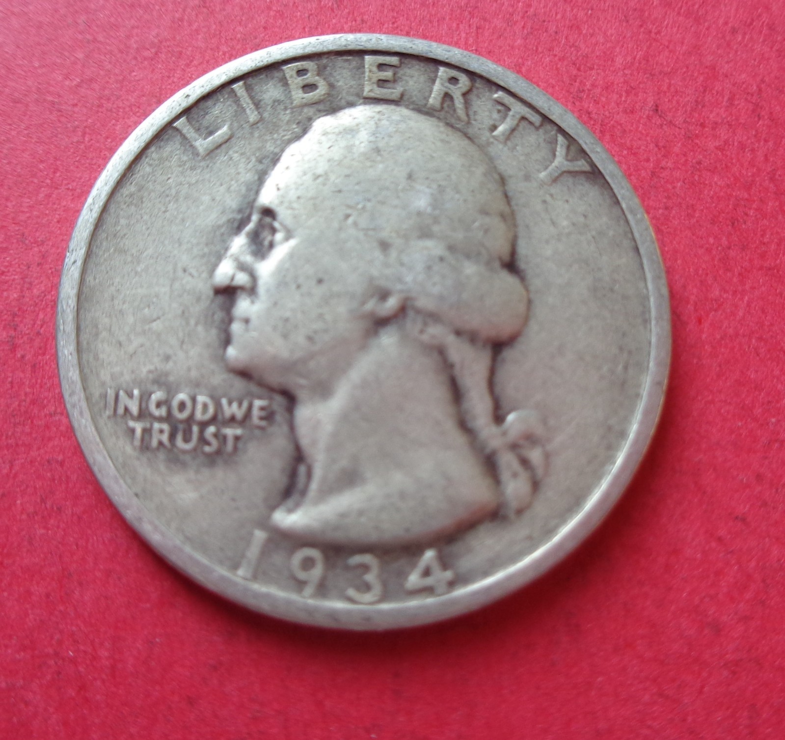 1934  WASHINGTON QUARTER VG