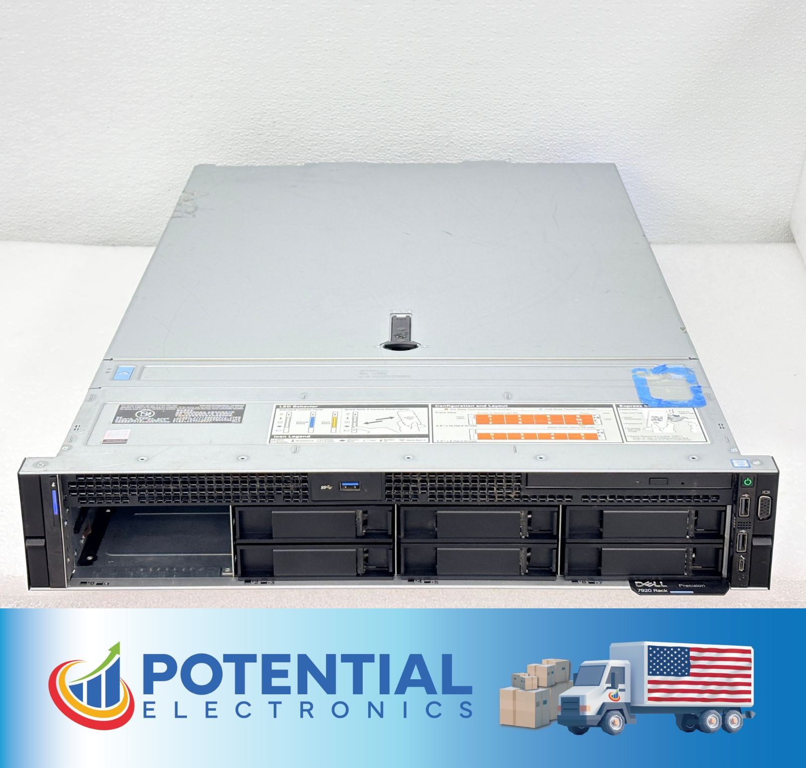 Dell Precision 7920 Rack 8x 3.5" Bay Rack Server - 2x 8GB DDR4 RAM 1x Intel 4110