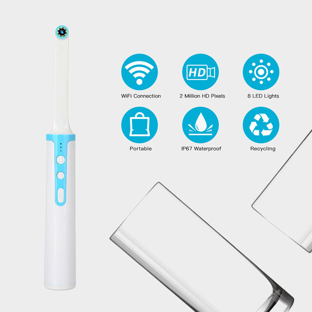 Endoscopio Dental WIFI Con Camara HD Impermeable Compatible Android IOS