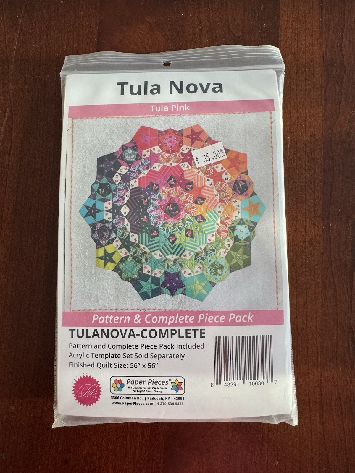 Tula Nova Quilt Pattern and Paper Piece Pack Complete Set by Tula Pink