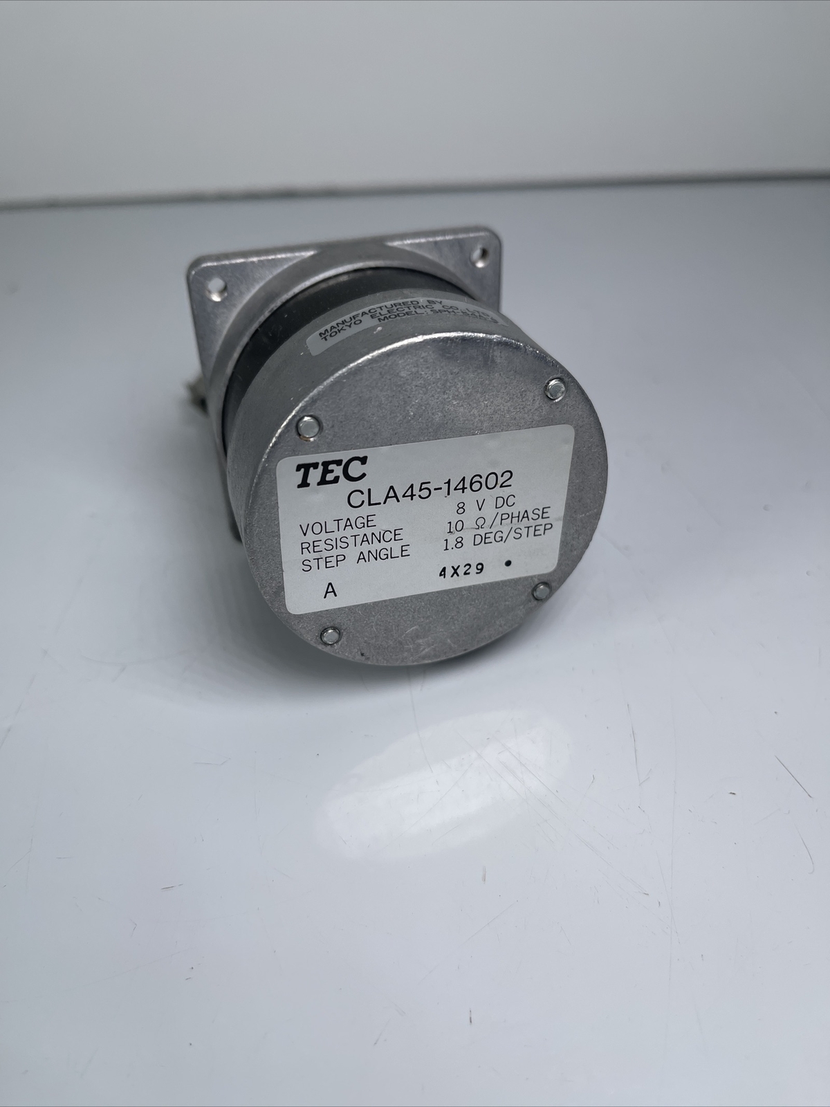 TEC CLA45-14602 STEPPER MOTOR 1.8 DEG/STEP 8 VDC MODEL SPH-54A-8