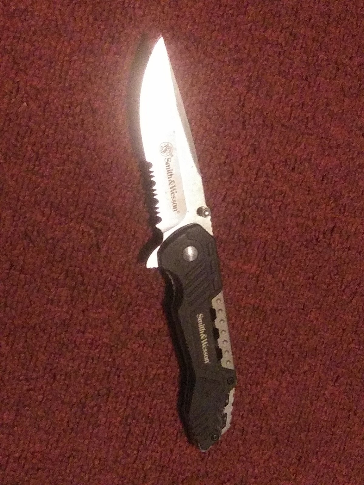 SMITH & WESSON SW607S Folding Pocket Knife 4.75” Closed 3.5”Stainless Blade *GUC