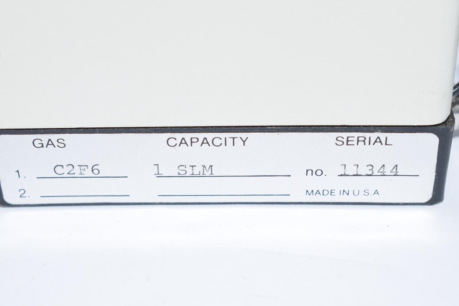 Precision Flow Devices PFD Mass Flow Controller C2F6 Gas 1 SLM Capacity