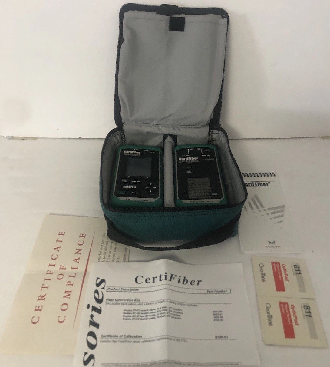 Microtest CertiFiber Optic Advanced certification multimode Fiber Network Excell