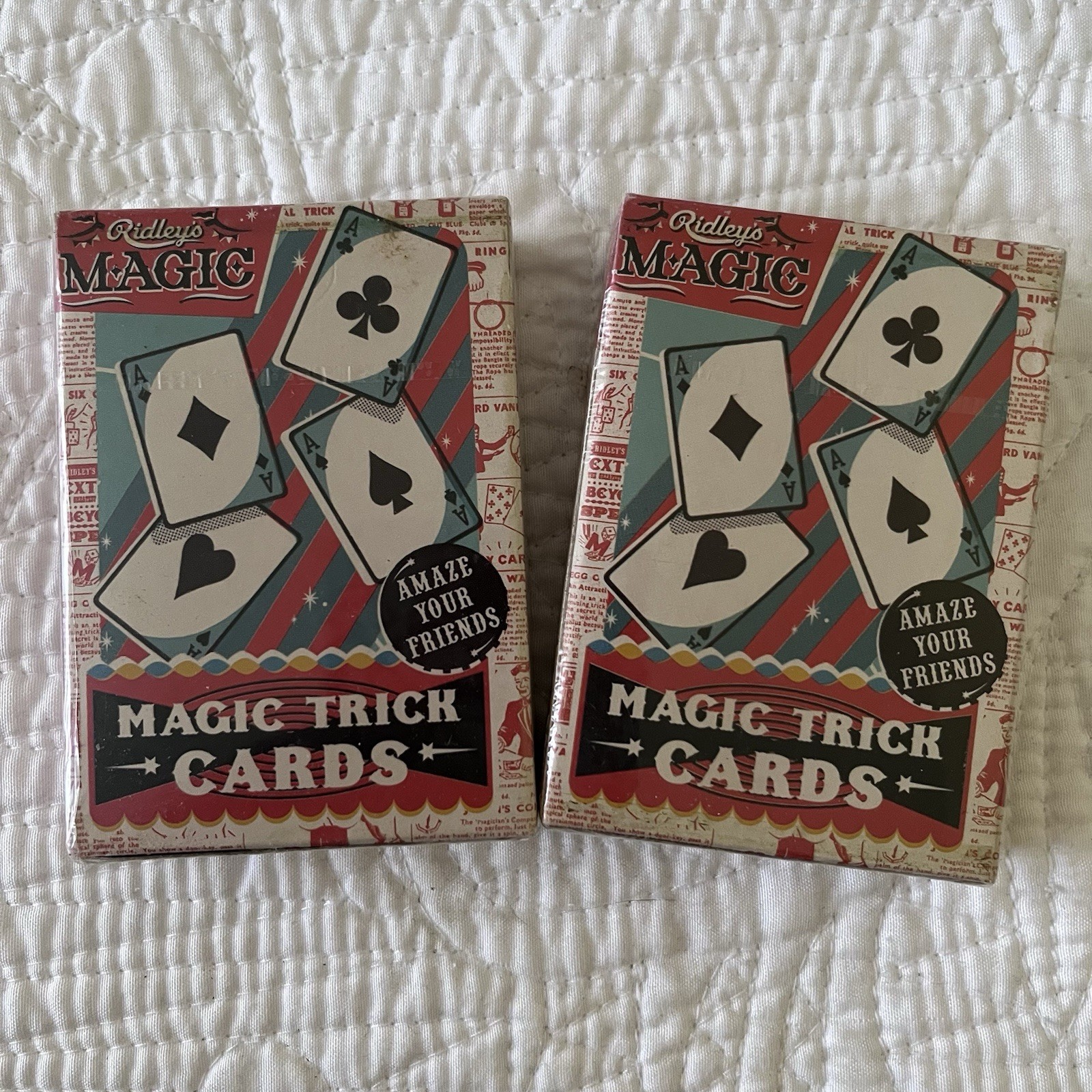 Ridley’s Magic Trick Cards (2011)- BRAND NEW / SEALED 2 Packs