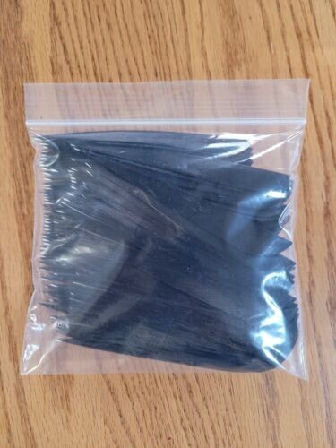 5 inch Feathers Right Wing Parabolic Cut 100 pack Black