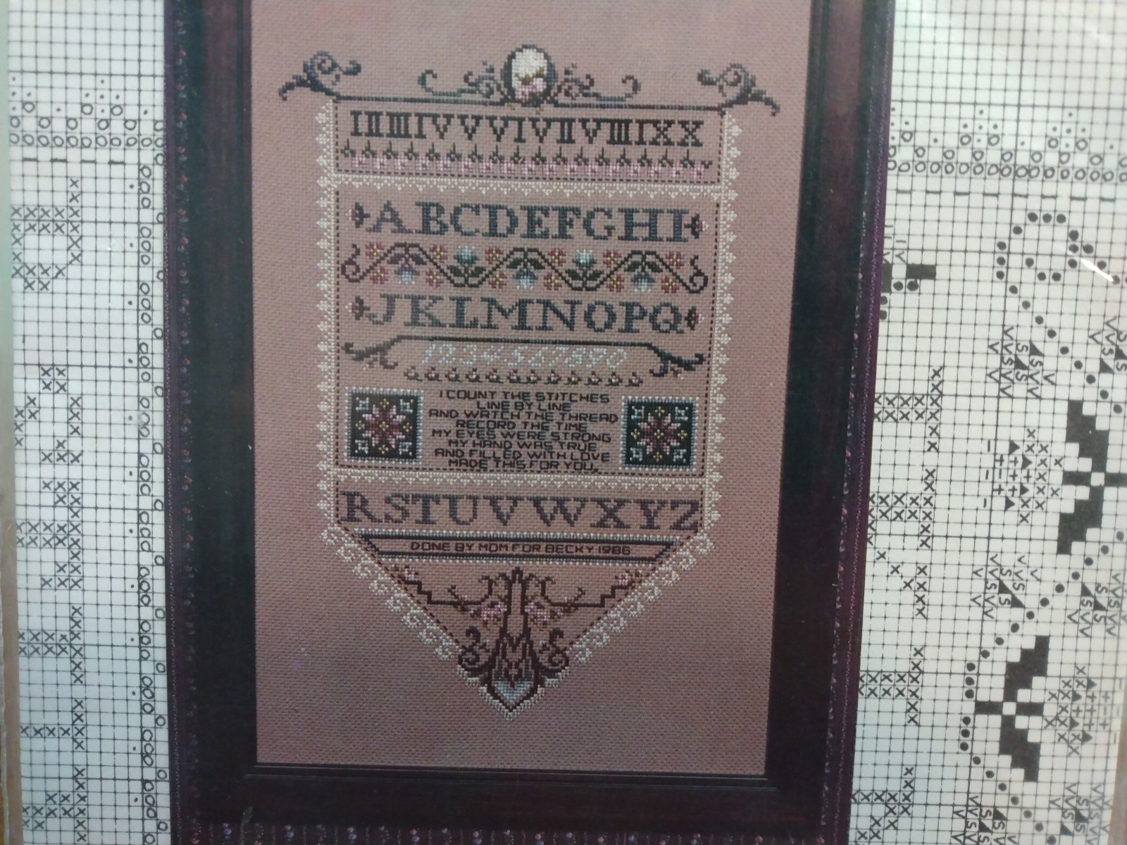 Told in a Garden Cross Stitch Pattern - Sampler (14.5" x 9.75") NIP