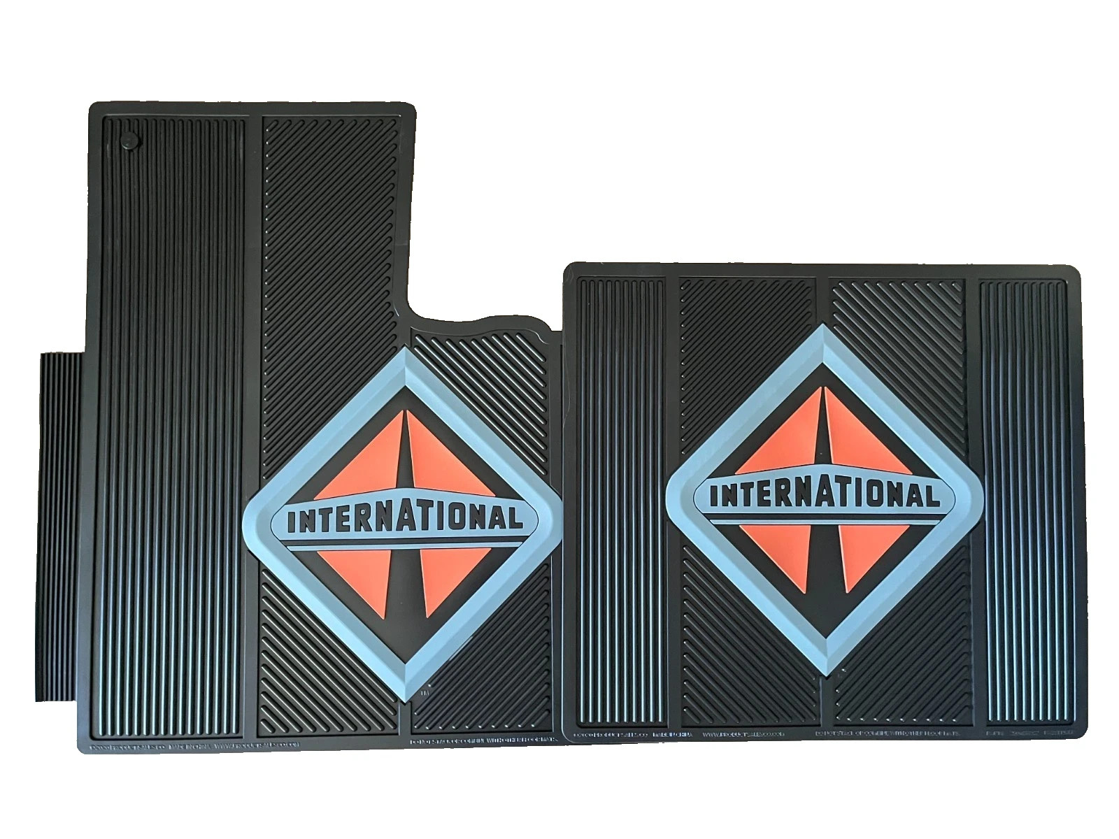 International Trucks 9000 Series Front Set of Rubber Floor Mats 9200, 9400, 9900
