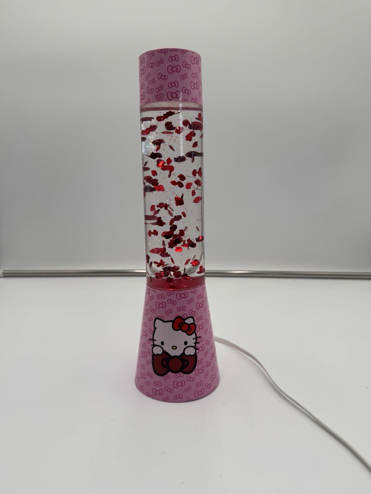 Hello Kitty Glitter Lava Lamp Pink 14 Inch Light USB Powered Tested Works