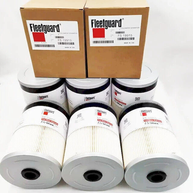 6Pcs FS19915 OEM Fleetguard Fuel Filter with Water Separator Elemax For Cummins