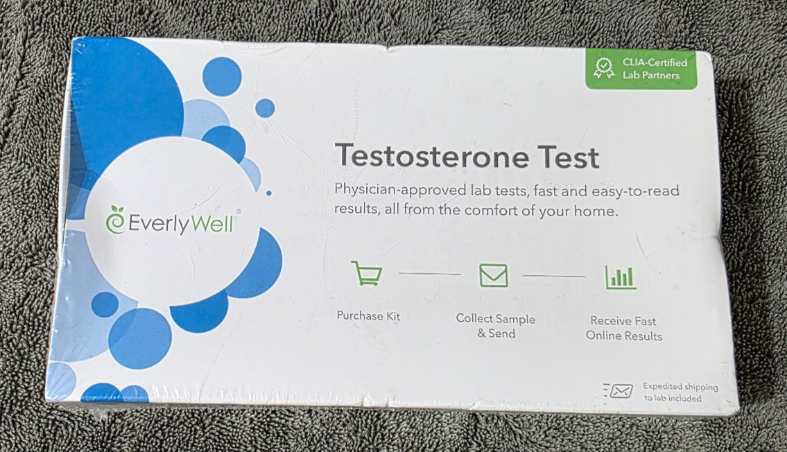 Everlywell At Home Testosterone Test Kit For Men New/Sealed
