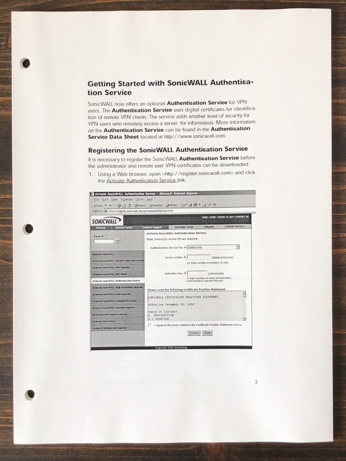 SonicWALL - Authentication Service Manual (2001)