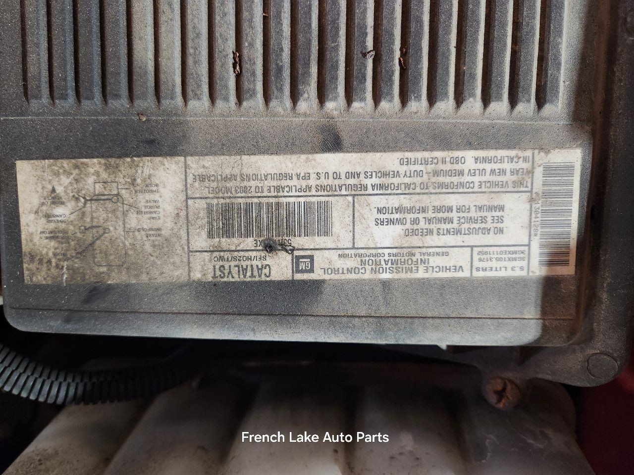 ECM Electronic Control Module ID 12576106 Fits 2003 SILVERADO 1280747