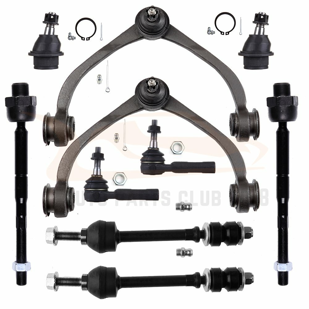For 2005-2010 Dodge Dakota 2WD 4WD 10PCS Front Upper Control Arms Tie Rods Kit