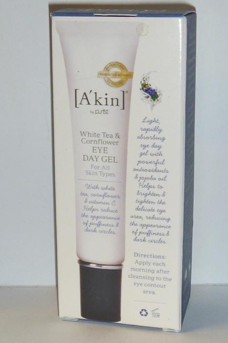 Akin Eye Day Gel WHITE TEA & CORNFLOWER Brightening & Tightening .5oz 15ml