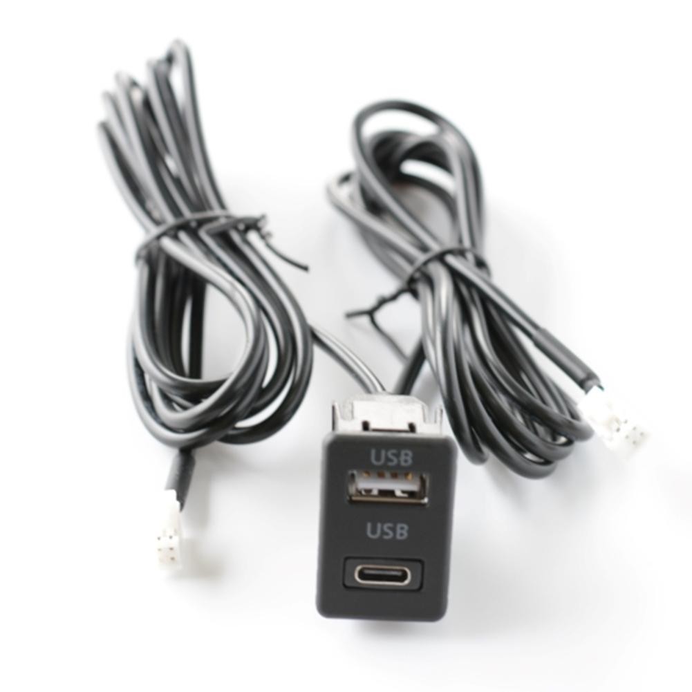User Friendly Car USB+TYPE C Socket Base for Easy Dash Mount Installation