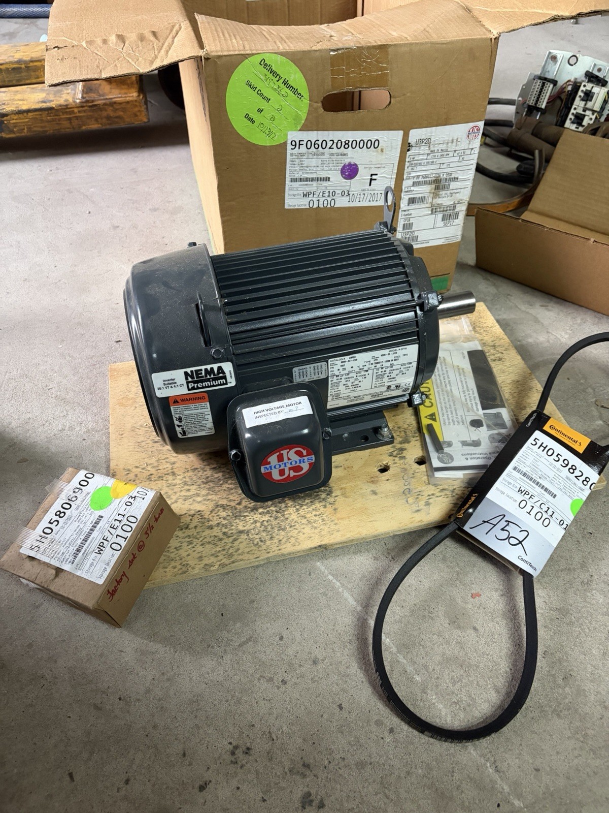 U.S. MOTORS U3P2D GP Motor,3 HP,1,765 RPM,208-230/460V & 1455 RPM 190/380V