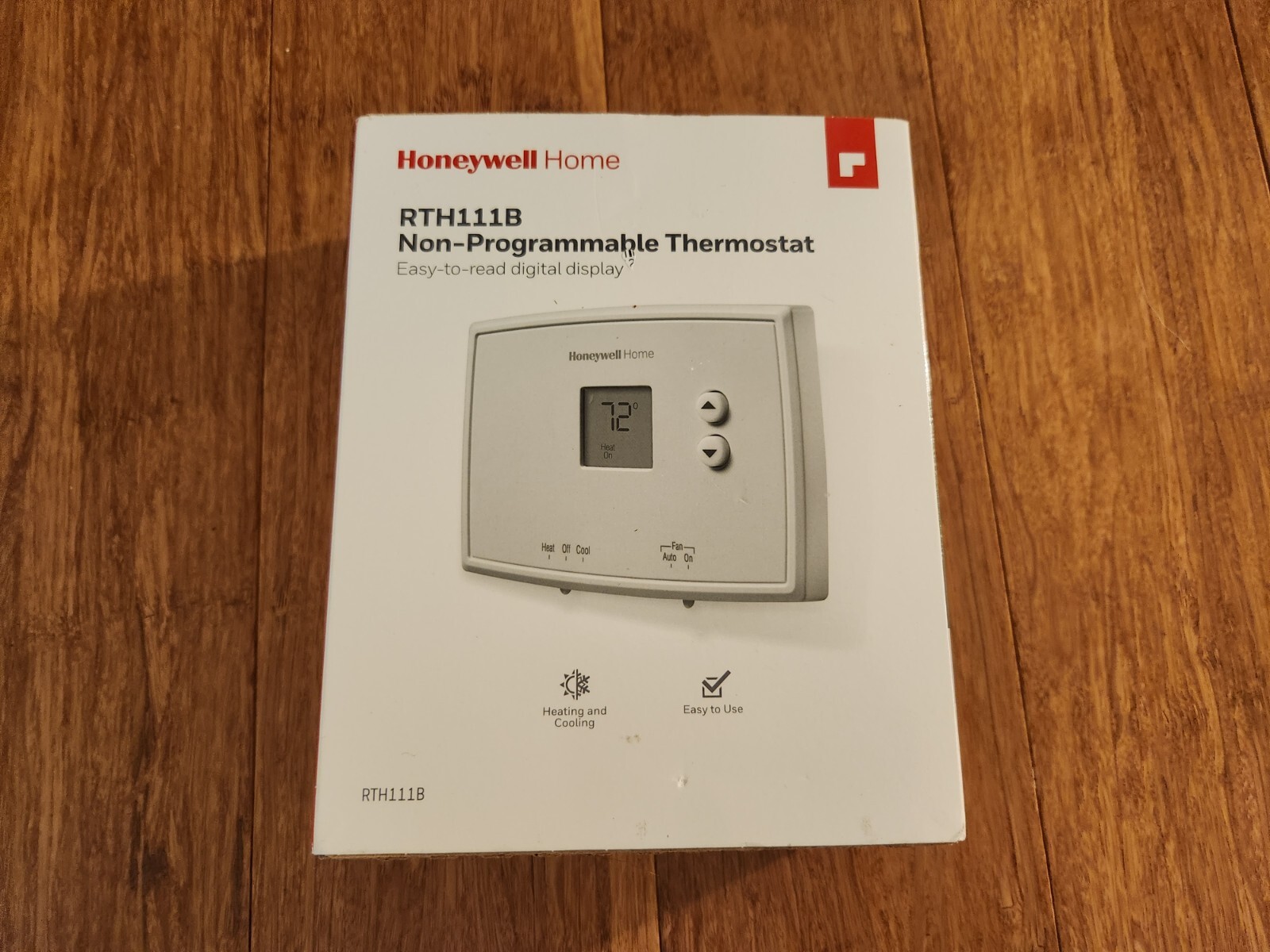 New Honeywell RTH111B1024 Horizontal Digital Non-Programmable Thermostat NIB