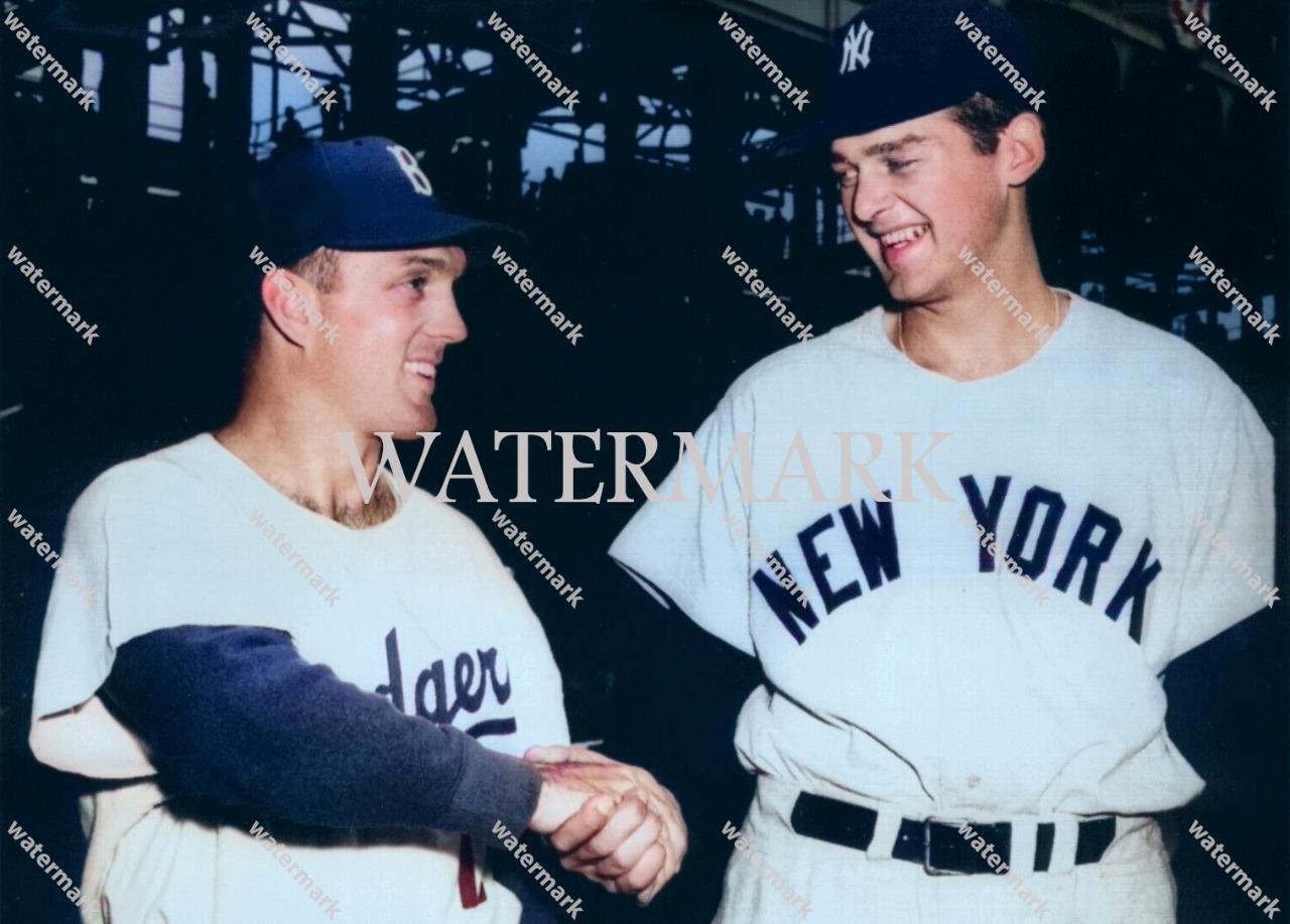 GQ60 Carl Erskine Dodgers- Don Larsen Yankees 8x10 16x20 Colorized Photo