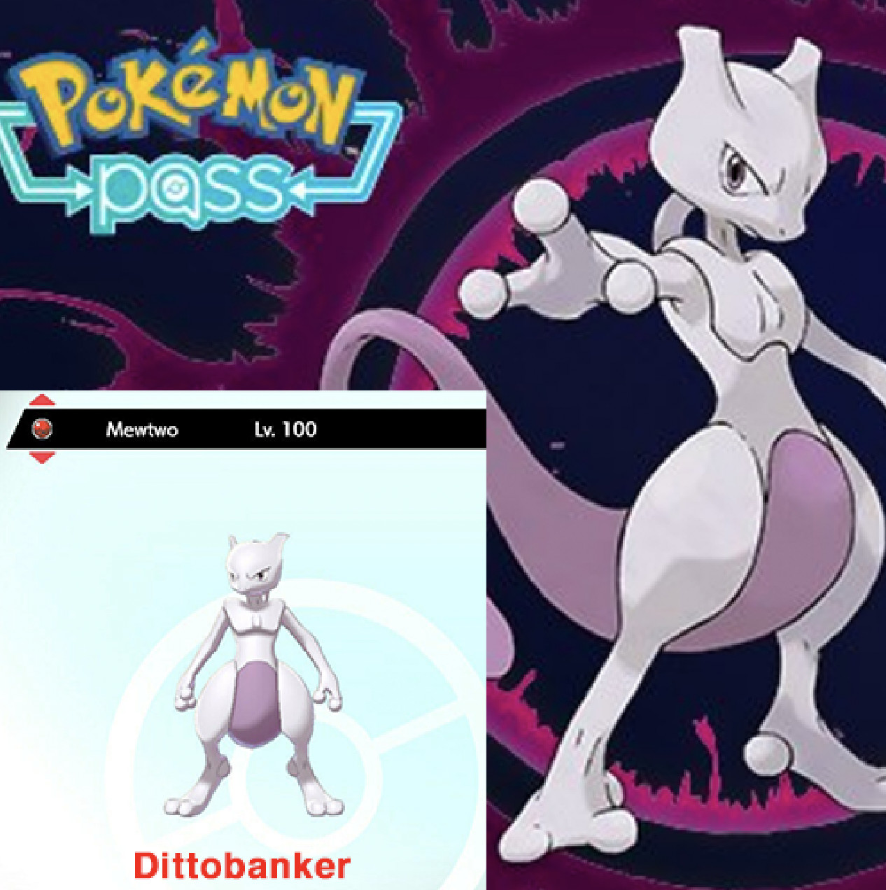 GIOVANNI'S MEWTWO (Pokemon Pass EVĘNT Ver.) Pokemon SWORD & SHIELD No code