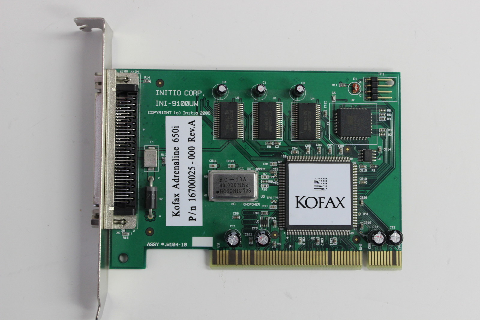KOFAX 16700025-000 ADRENALINE 650I PCI SCSI CONTROLLER BOARD WITH WARRANTY
