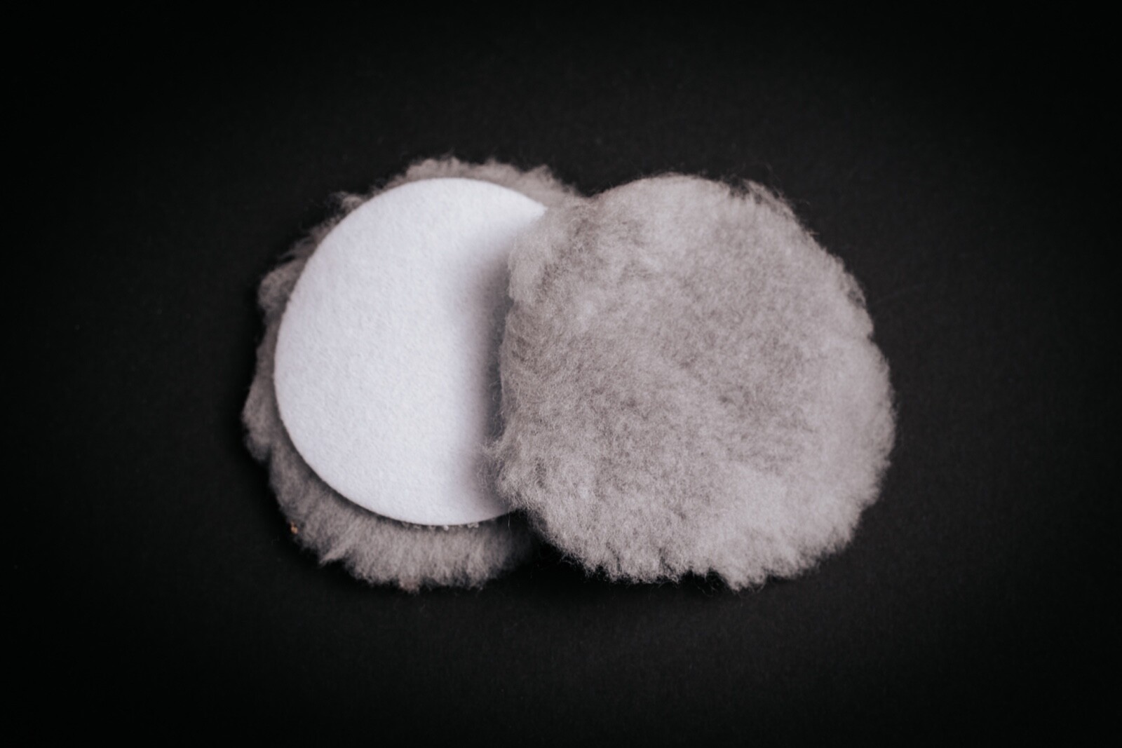 3.25" Grip Lambswool Buffing Pad, Grey - 12 pack