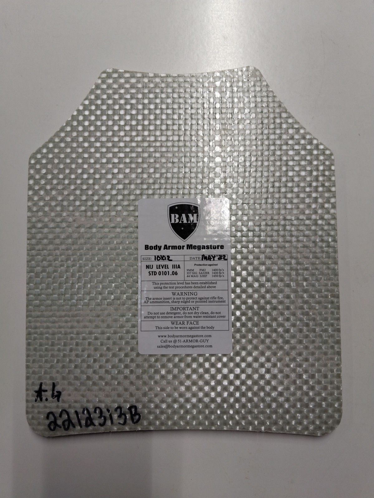 BALLISTIC PLATE, 100% DANIMA