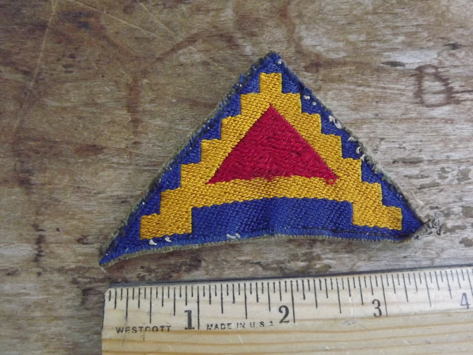1950's 7th Army Patch, German-Made, Bevo Weave - INV# C1460