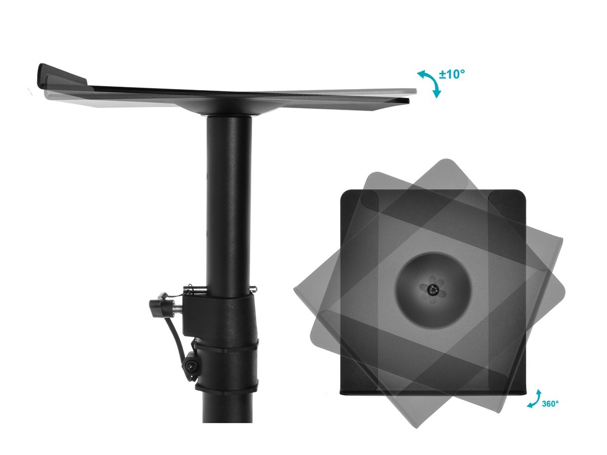 Monoprice Universal Clamp-On Desktop Speaker Mounts (Pair) Height-Adjustable