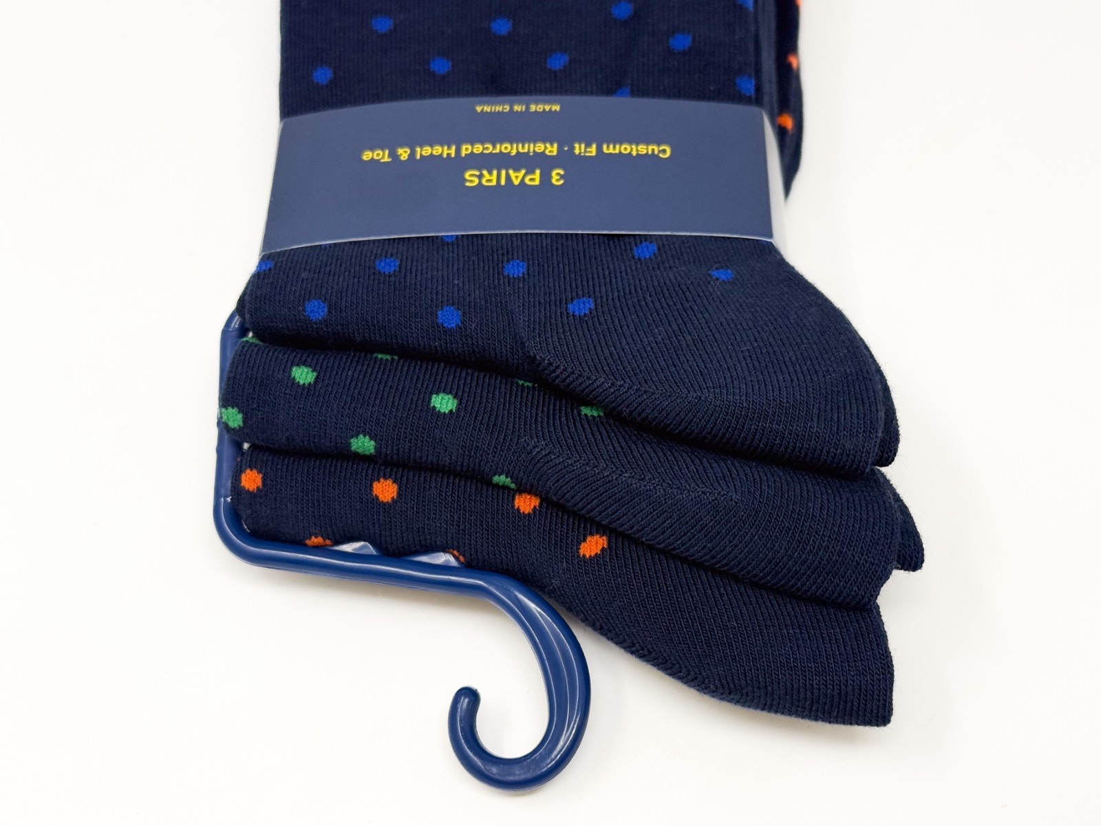 Polo Ralph Lauren Men's 3 Pack Classic Dots Dress Socks, Navy, shoe size 6-11