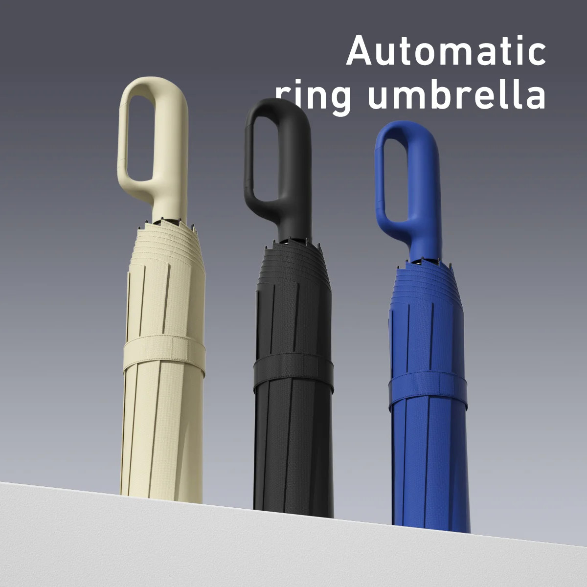 Ring Buckle Design 20 Rib Fully Automatic Umbrella for Men Folding Extra Large S