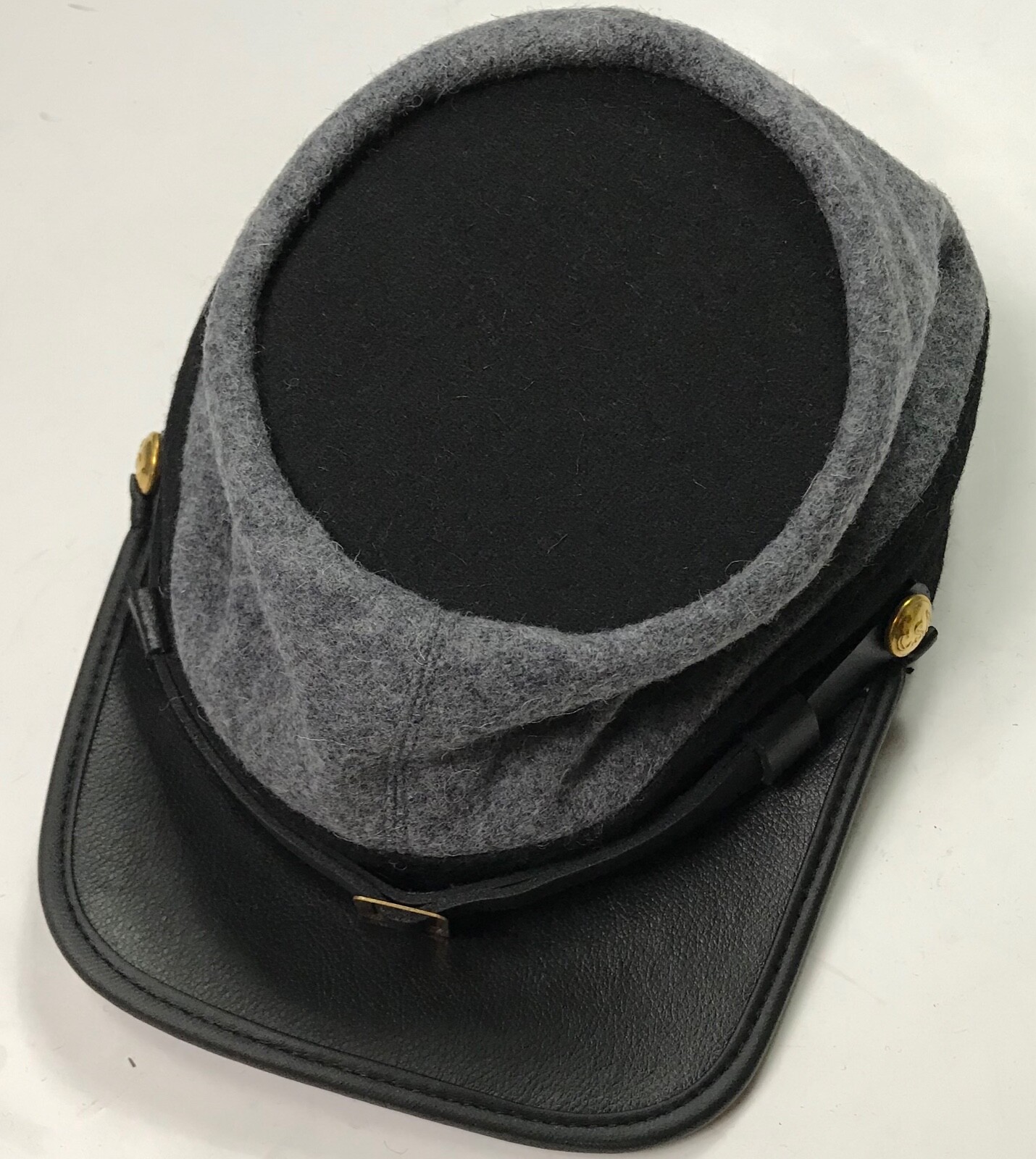 CIVIL WAR CSA CONFEDERATE INFANTRY WOOL KEPI FORAGE CAP HAT-2XLARGE