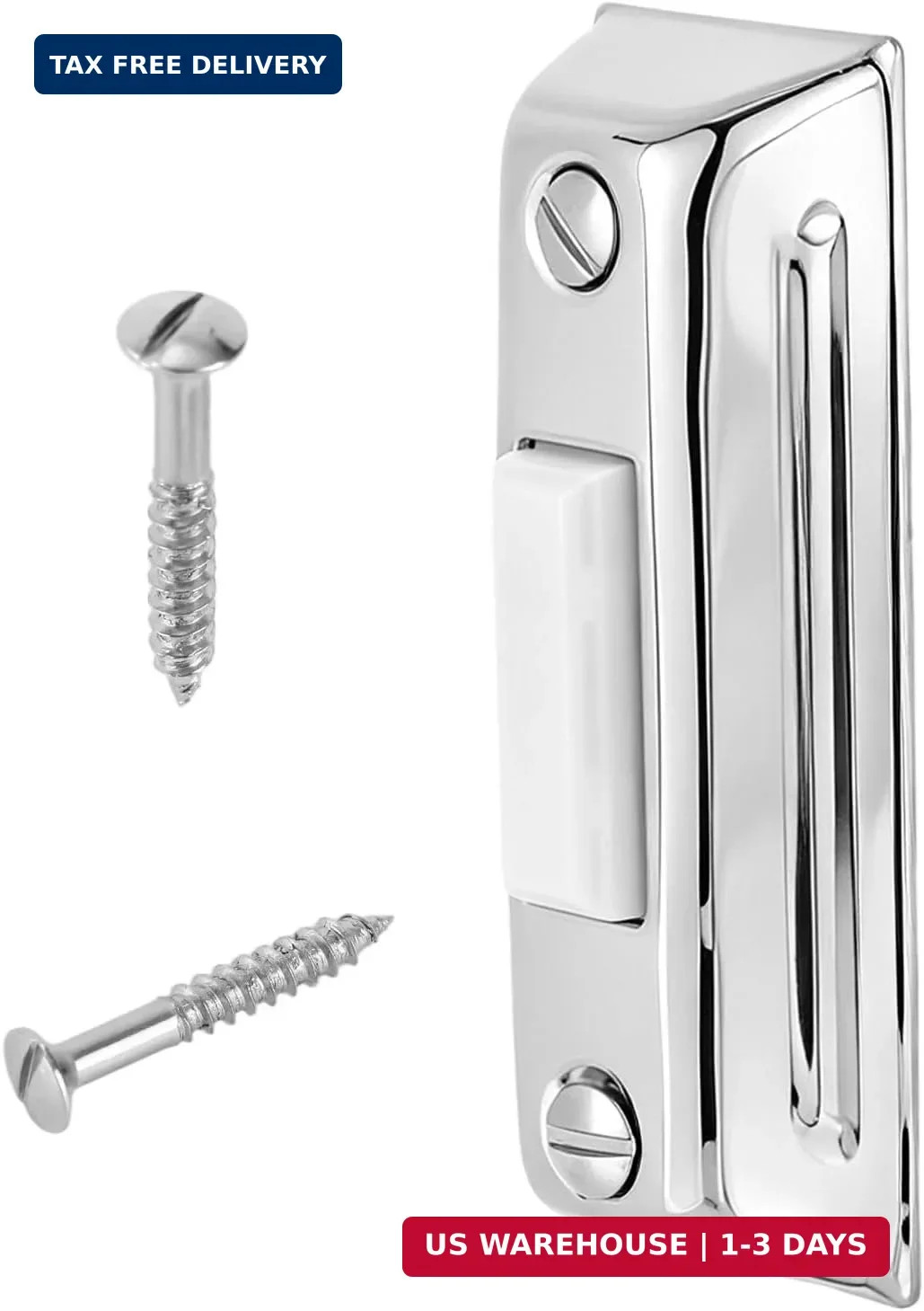 LED Lighted Doorbell Push Button, Metal Door Bell Wired Buttons with Screws Wall