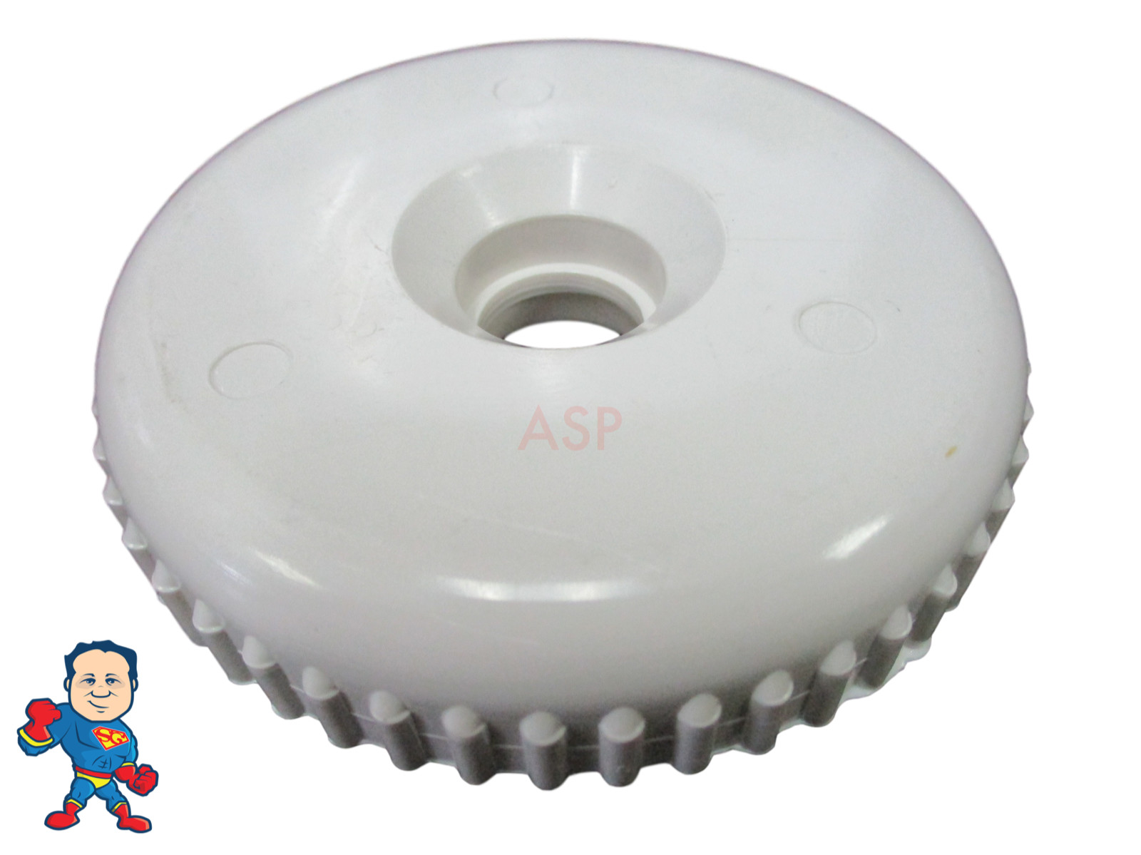 Cal Spa Diverter "BUTTRESS" Cap 3 1/2" Valve Hot Tub White