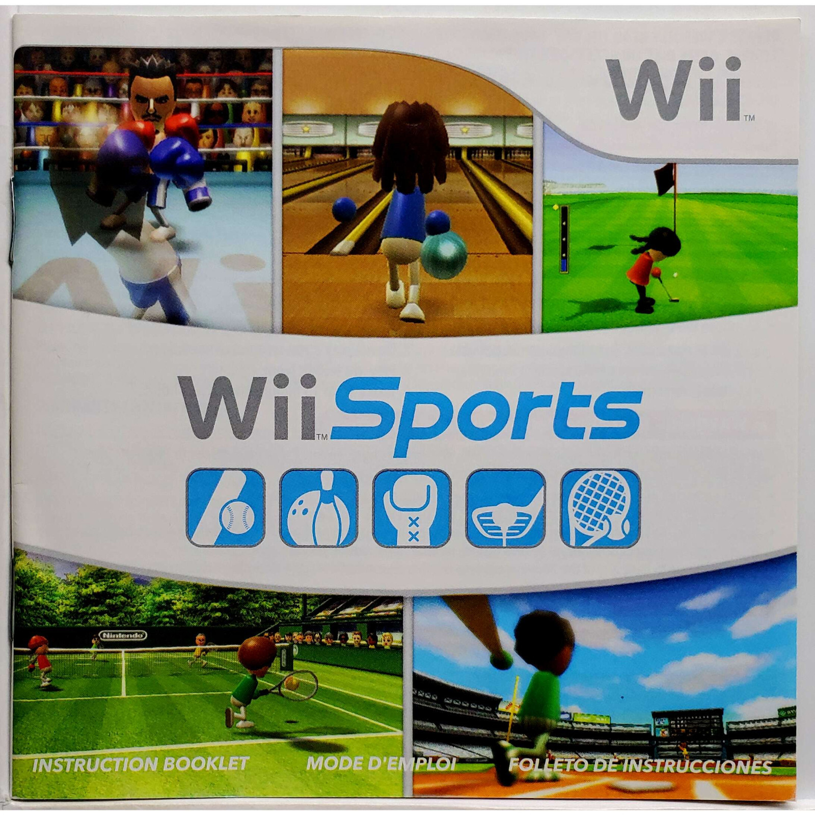 (Manual Only) Wii Sports - Nintendo Wii Excellent Original Instruction Booklet