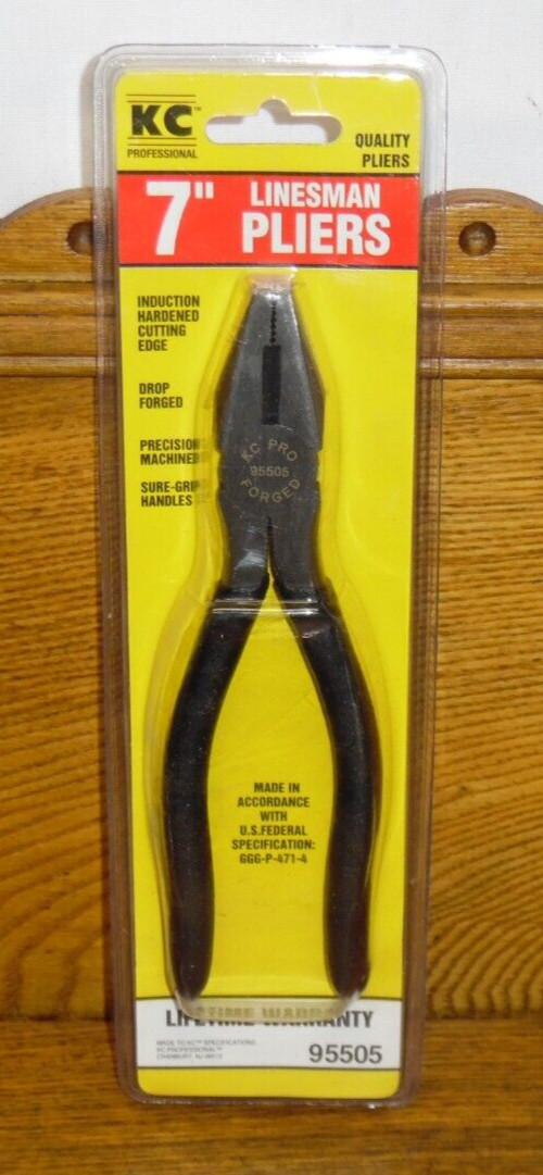 New KC Professional 7" Linesman Pliers 95505