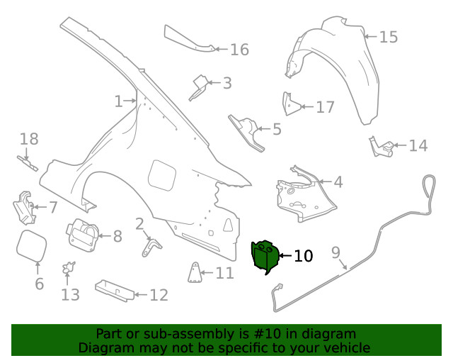 Genuine Nissan Blind Spot Detection System Warning Sensor 284K1-6CA2A