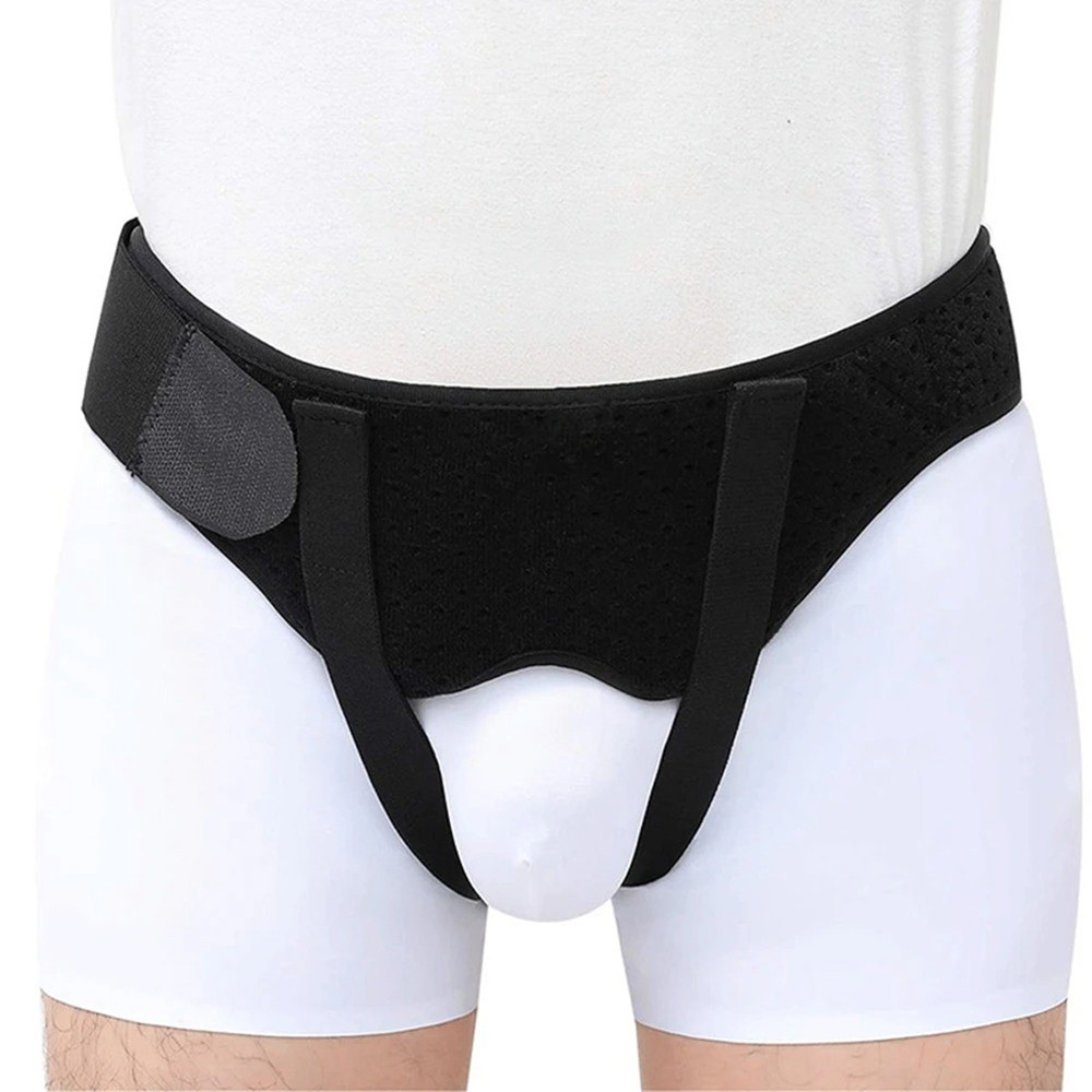 Men's Hernia Belt Support Truss For Inguinal Groin 2 Removable Compression Pads