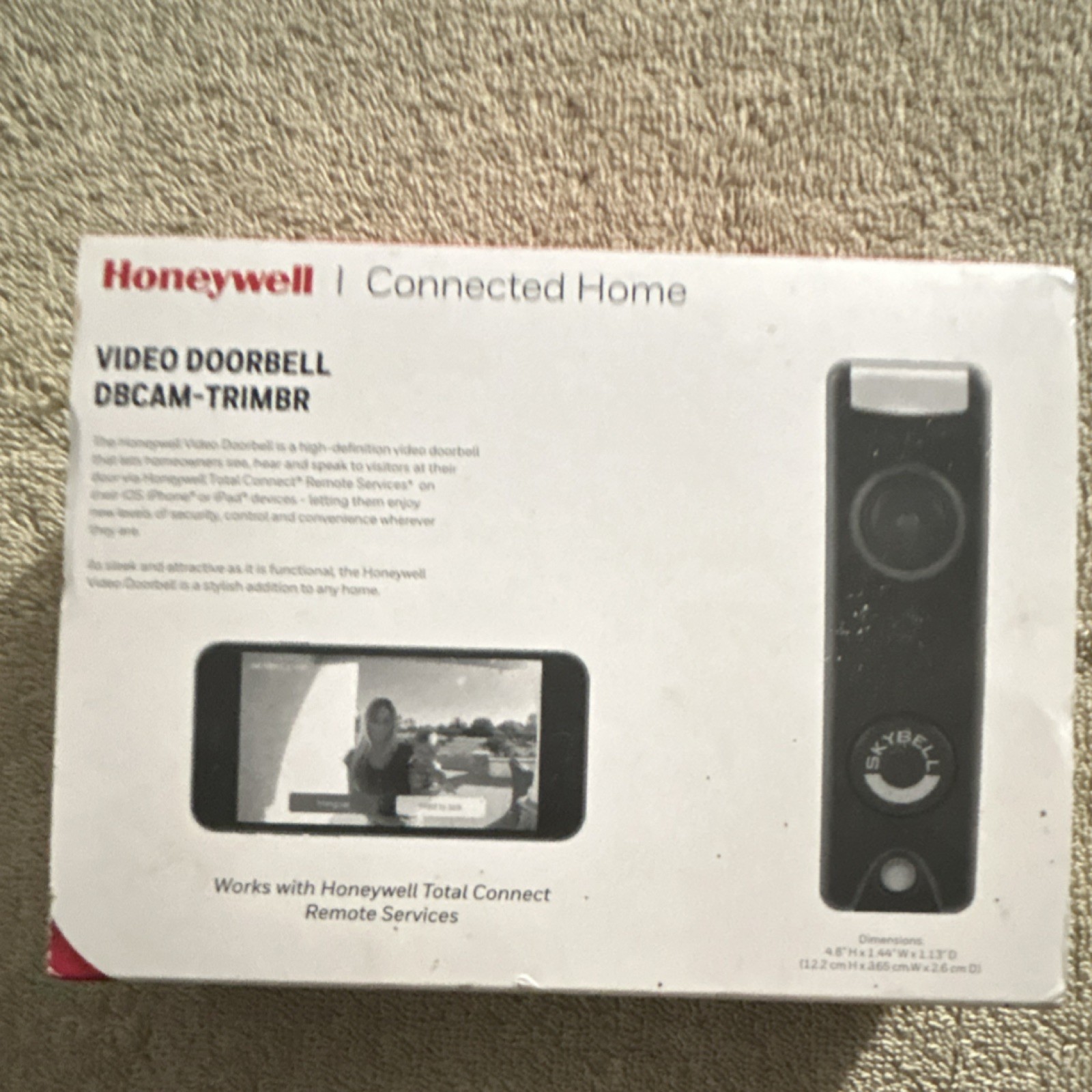 Honeywell DBCAM-TRIMBR Wi-Fi Wired Video Doorbell Bronze Night Vision 180° View