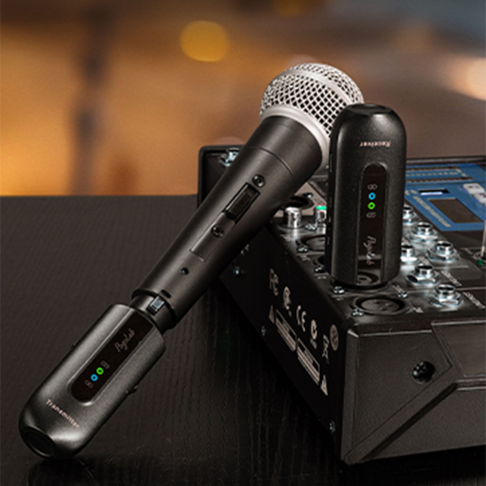 POGOLAB 2.4G XLR Wireless Microphone Transmitter Receiver 48V Phantom Power