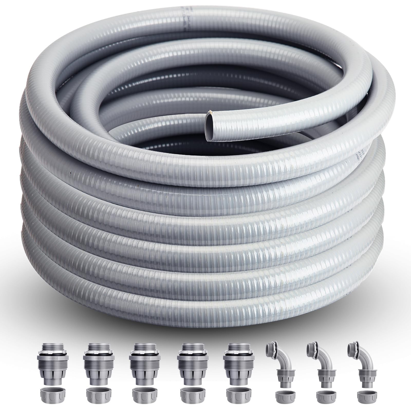 Liquid Tight Conduit 1inch 50FT,Flexible Non-Metallic Liquid Tight Flex Elect...