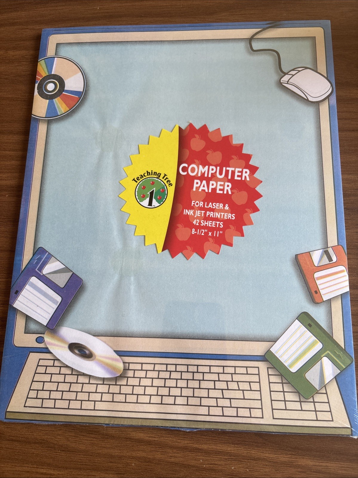 NWT Vintage Teaching Tree Computer Paper Computer Theme 42 Sheets Sealed