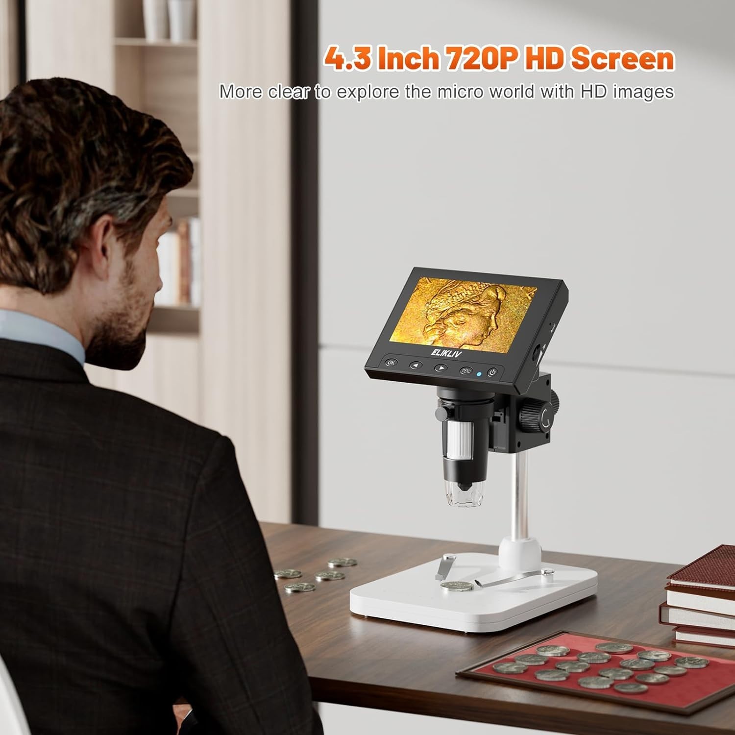 Adjustable Coin Magnifier - Windows/MacBook Compatible